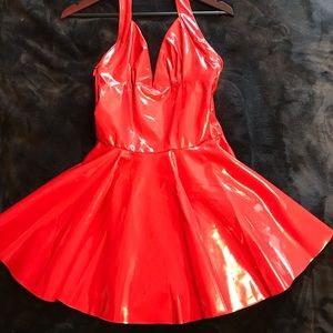 Red Latex Dress